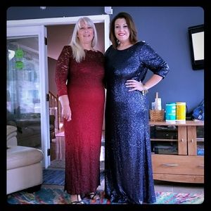 Blue Sequins - Ball Gown - WORN ONCE, New!